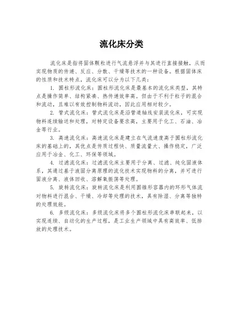 流化床分类