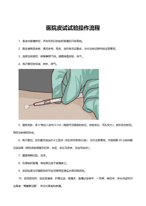 (优质)医院皮试试验操作流程