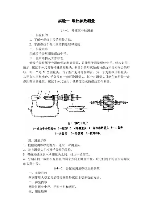 螺纹参数测量