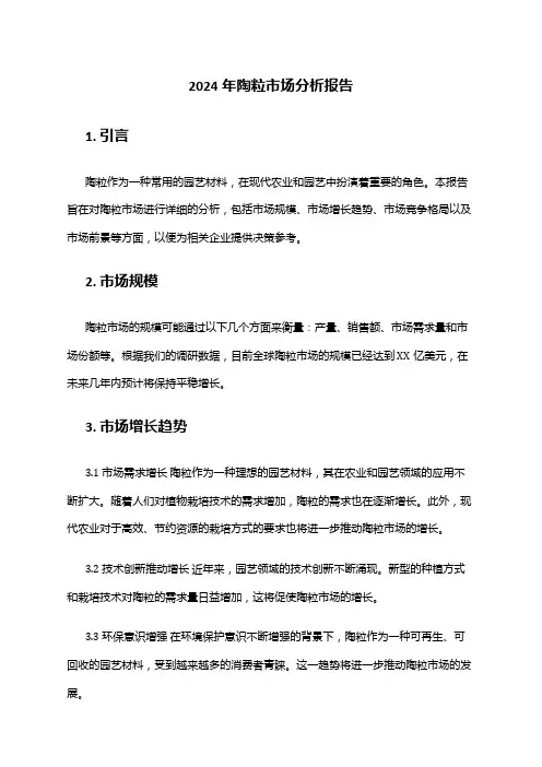 2024年陶粒市场分析报告