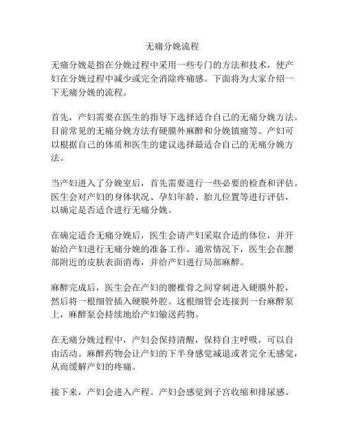 无痛分娩流程
