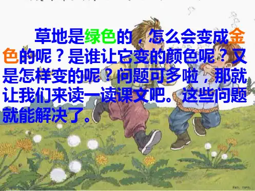 部编版三年级上册语文16金色的草地公开课课件PPT27页.pptx