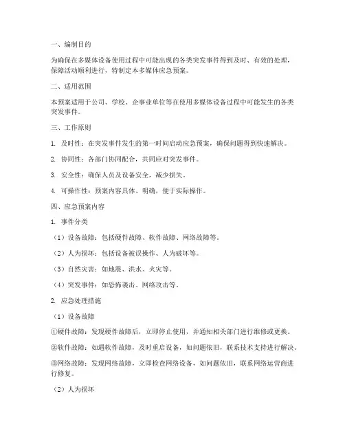 多媒体应急预案