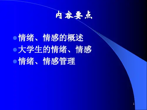 大学生情绪情感及其管理