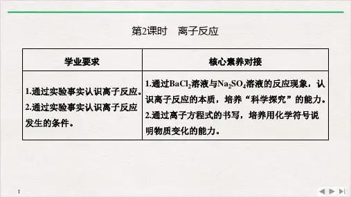 新人教版高一化学必修一第一章第二节第一二课时离子反应