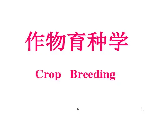 作物育种学(共计488页,共计2部分)_部分
