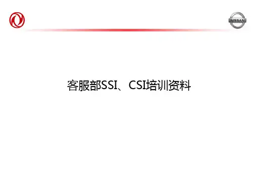 客服部SSI、CSI培训资料