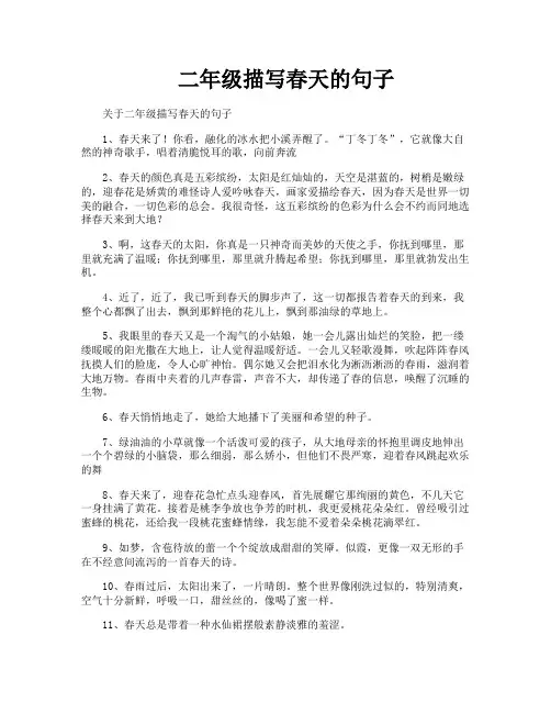 二年级描写春天的句子