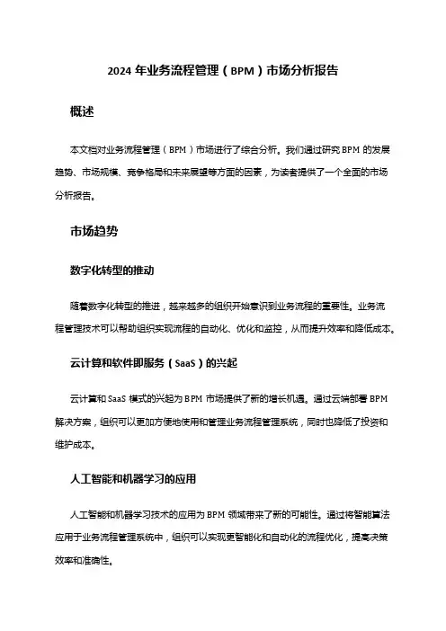 2024年业务流程管理(BPM)市场分析报告