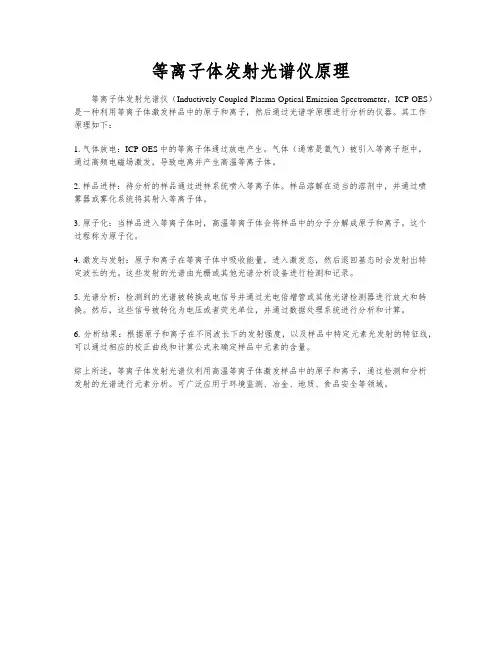 等离子体发射光谱仪原理