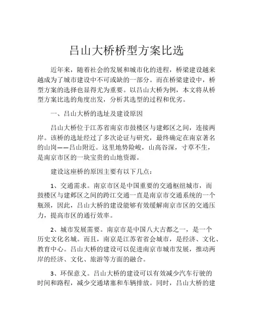 吕山大桥桥型方案比选