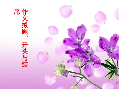 初中作文指导PPT课件——作文拟题、开头与结尾