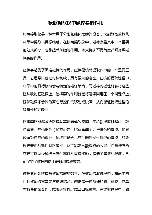 核酸提取仪中磁棒套的作用