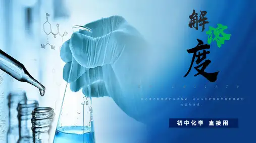 人教版初中化学溶解度课件PPT课件