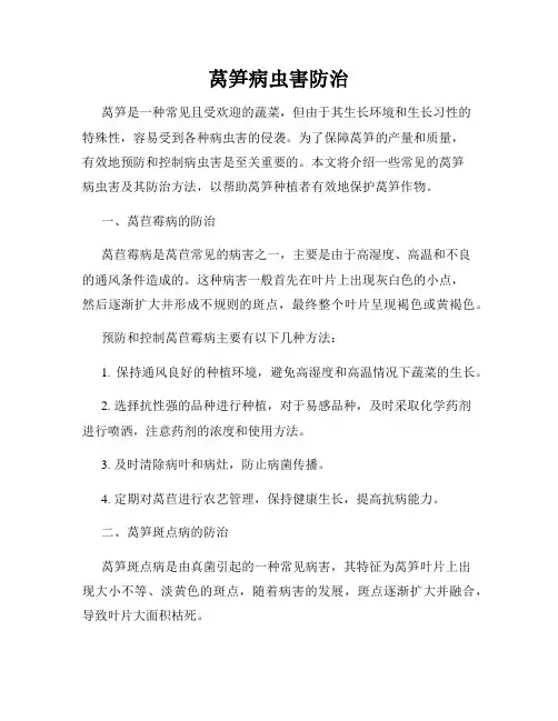 莴笋病虫害防治