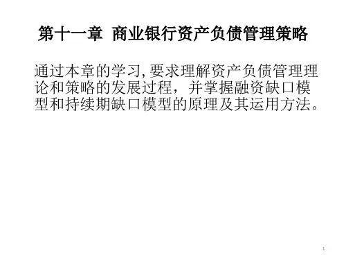商业银行资产负债管理策略(ppt 32页)