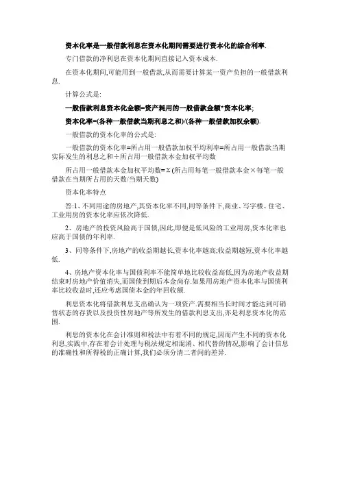 利息资本化率