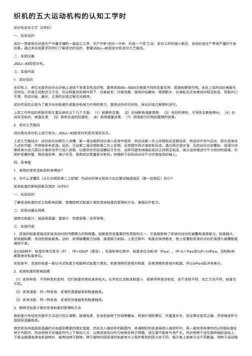 织机的五大运动机构的认知工学时