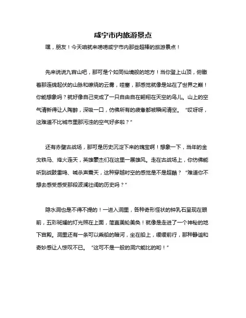 咸宁市内旅游景点