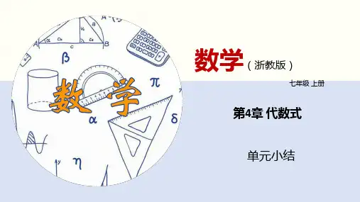 第4章 代数式(单元小结)-2023-2024学年七年级数学上册同步精品课堂(浙教版)
