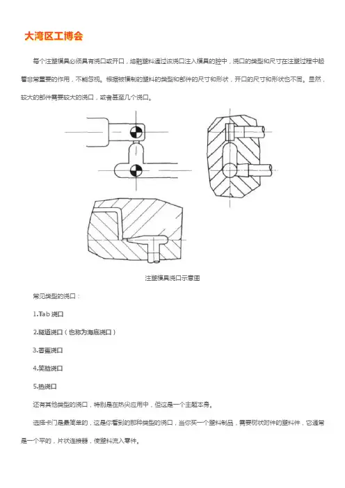 注塑模具常见浇口类型【大全】