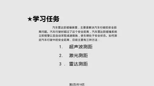 雷达防撞学习.pptx
