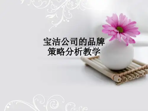 宝洁公司的品牌策略分析ppt课件