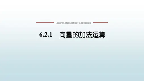 高数数学必修一《6.2.1向量的加法运算》教学课件