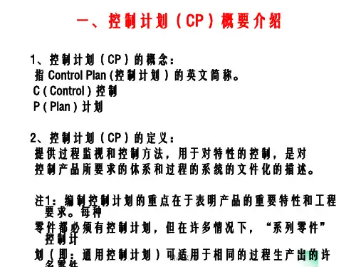 控制计划培训教材