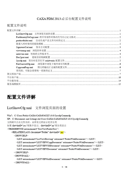 配置文件说明