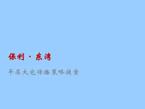 2019年整理杭州保利·东湾平层大宅传播策略提案资料