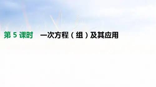 第05课时 一次方程(组)及其应用PPT课件