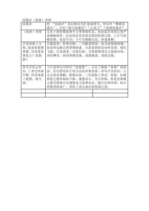 浣溪沙(南唐)李璟