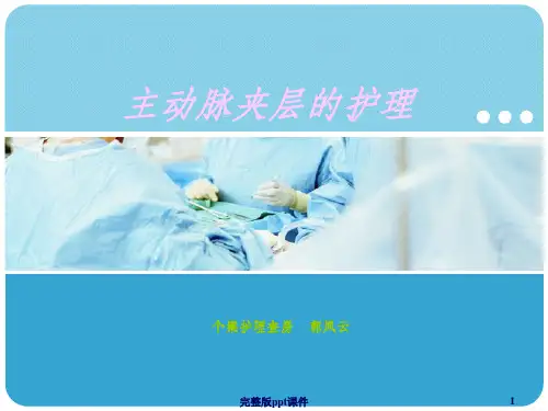 主动脉夹层个案护理查房-心内科ppt课件
