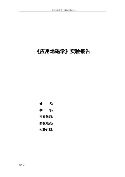 【免费下载】实验2 磁性体磁场正演