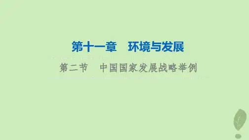 2024版高考地理一轮总复习第11章环境与发展第2节中国国家发展战略举例课件