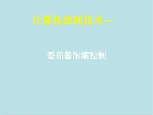番茄酱浓缩控制