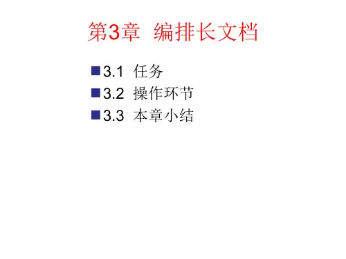 编排长文档专业知识讲座