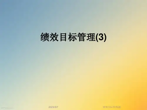 绩效目标管理(3)