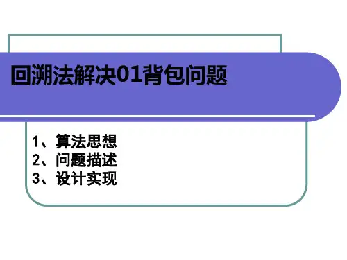 回溯法01背包问题