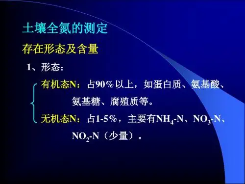 土壤全N有效N测定