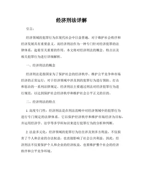 经济刑法详解