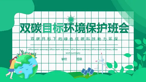 2022-2023学年高中主题班会——双碳目标环境保护 教学PPT课件
