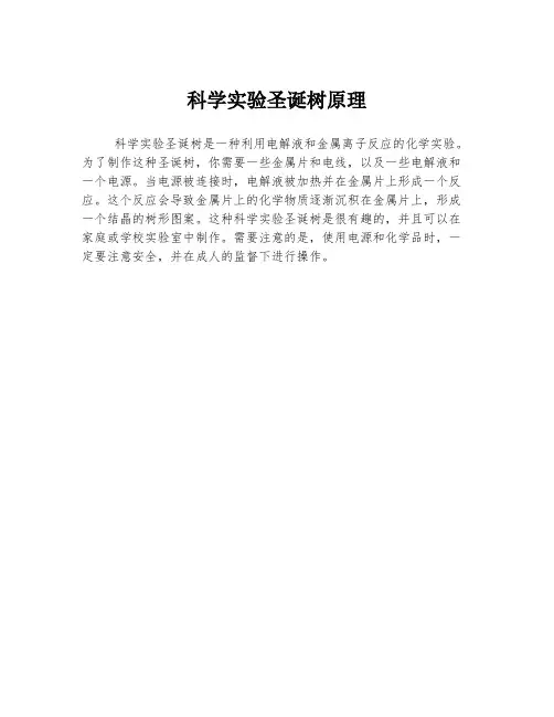 科学实验圣诞树原理