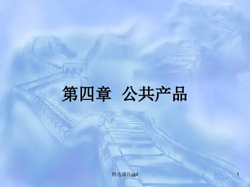 第四章公共产品1ppt课件