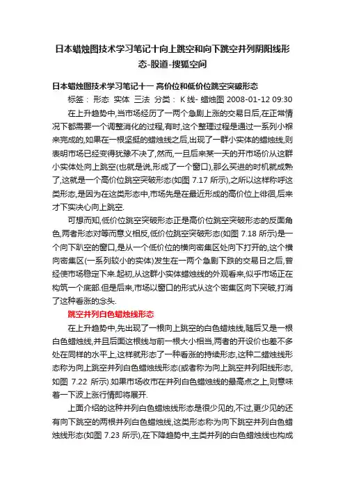 日本蜡烛图技术学习笔记十向上跳空和向下跳空并列阴阳线形态-股道-搜狐空间