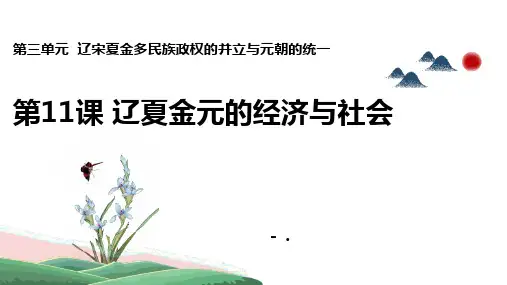 《辽宋夏金元的经济与社会》PPT优秀课件