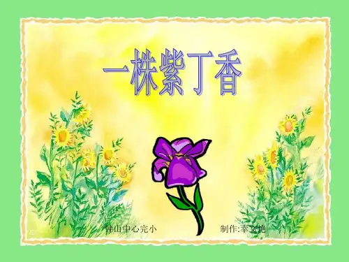 小学语文二年级上册《一株紫丁香》PPT