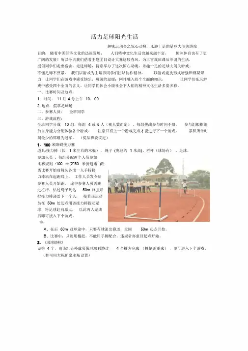趣味运动之足球游戏方案课件.doc