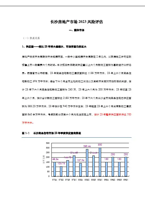 长沙房地产市场风险评估报告